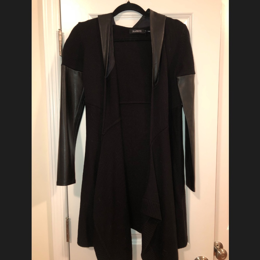 Faux Leather Sweater